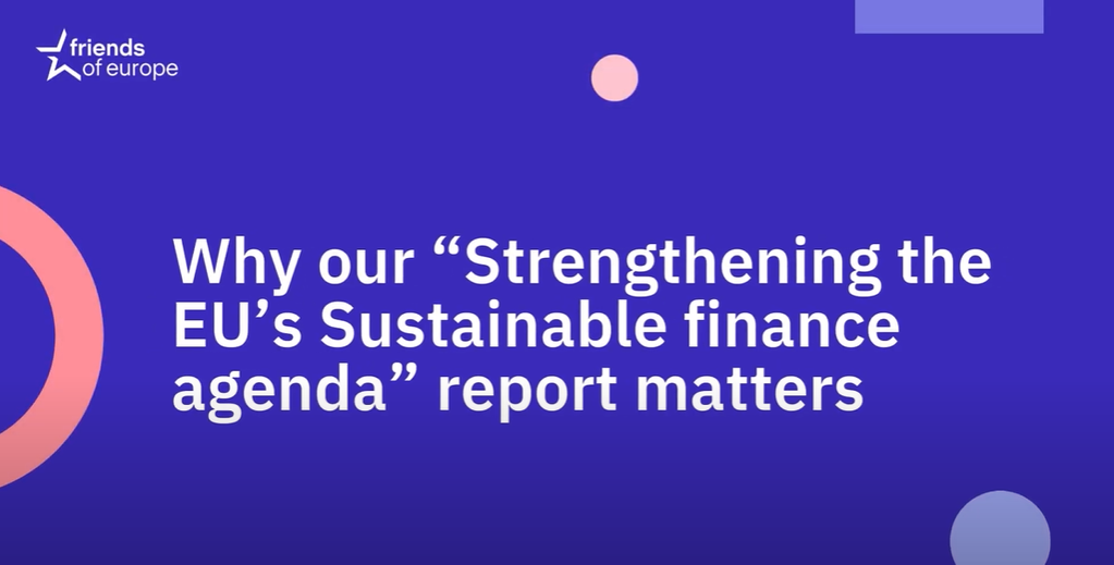 Friends of Europe Laudes Sustainable Finance report video 2024