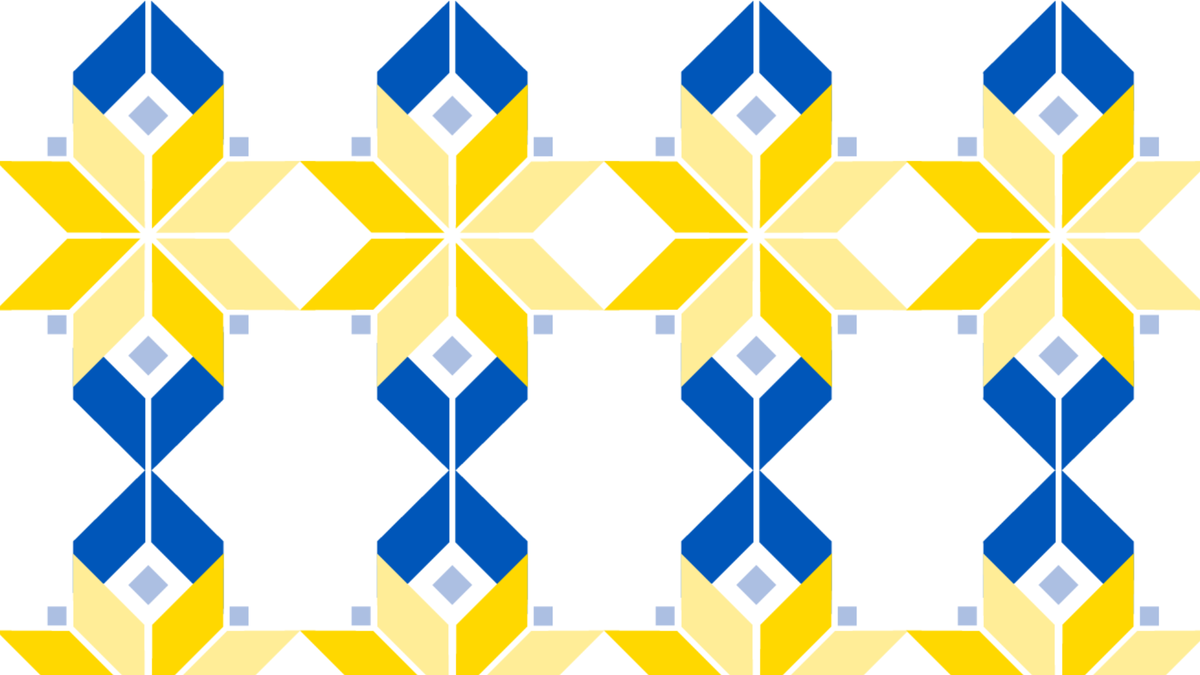 Ukraine Initiative pattern white background