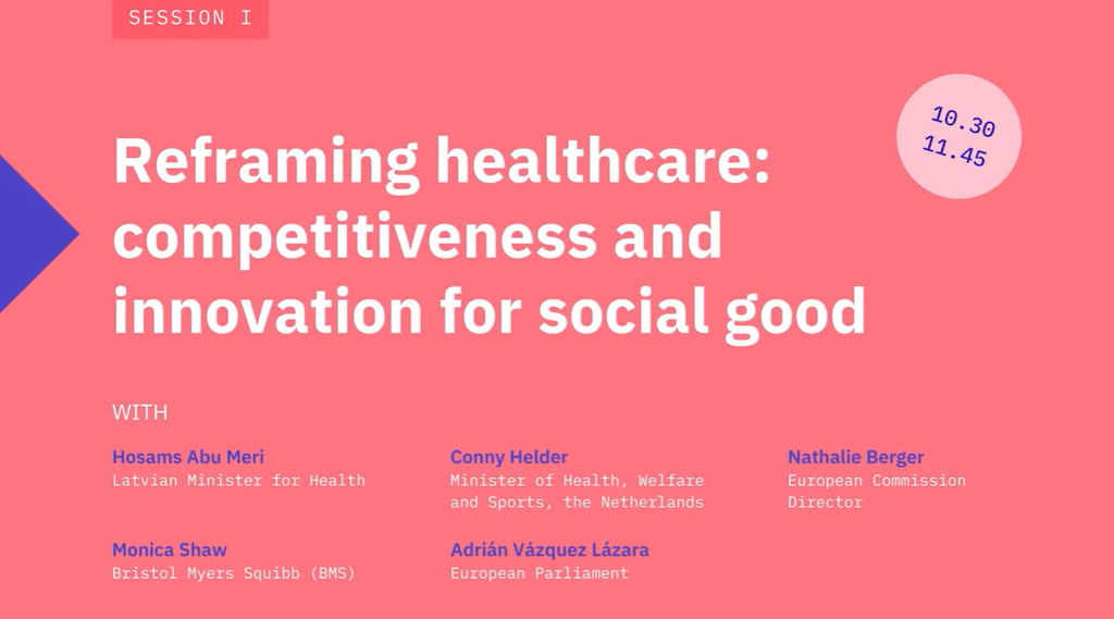 Friends of Europe Sustainable Livelihoods Summit - SESSION I: Reframing healthcare 2024